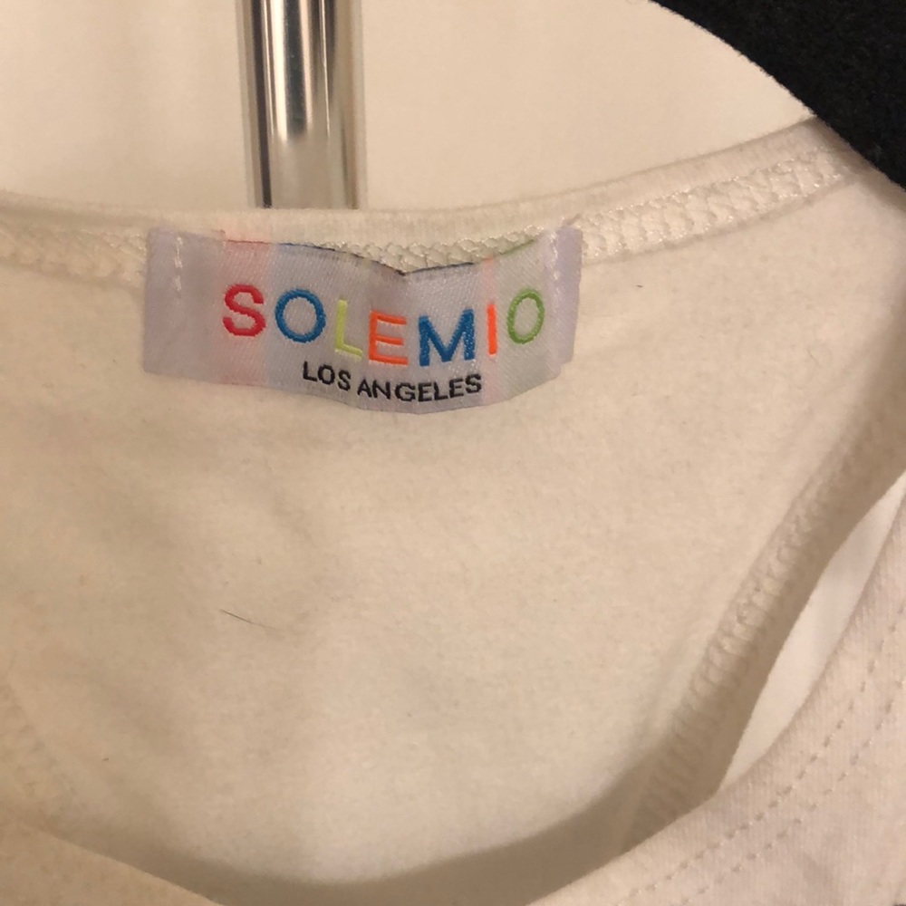 Plain White Racerback Crop Top - Picture 2 of 2